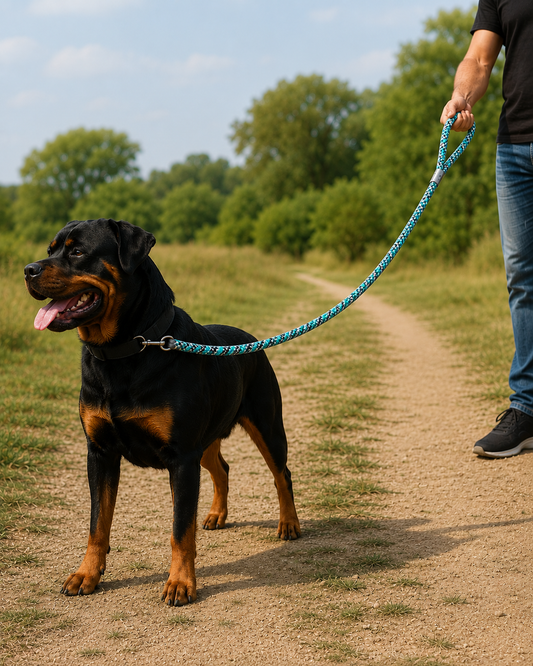 TPL 9mm Braided Rope Dog Leash | Teal
