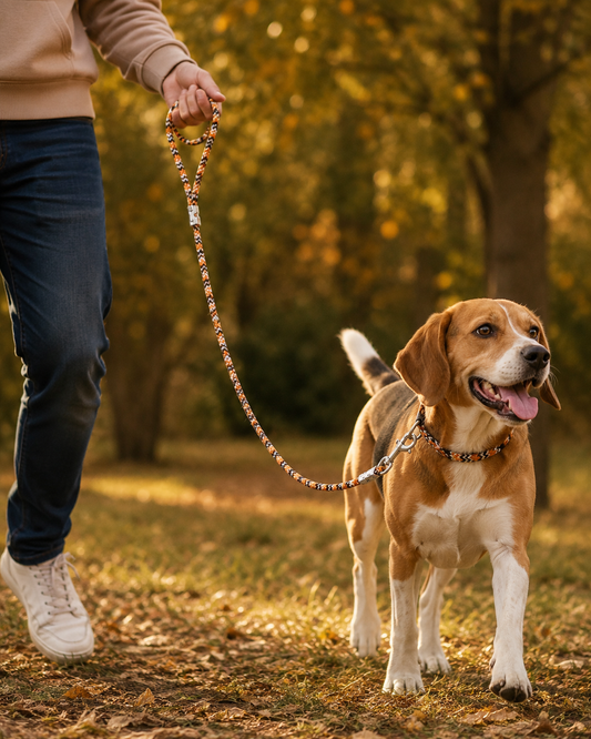 TPL 6mm Braided Rope Dog Leash Orange