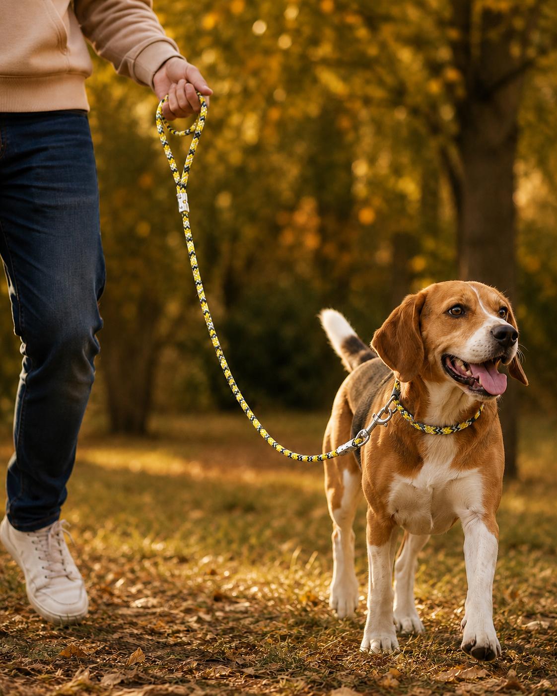 TPL 6mm Braided Rope Dog Leash Yellow