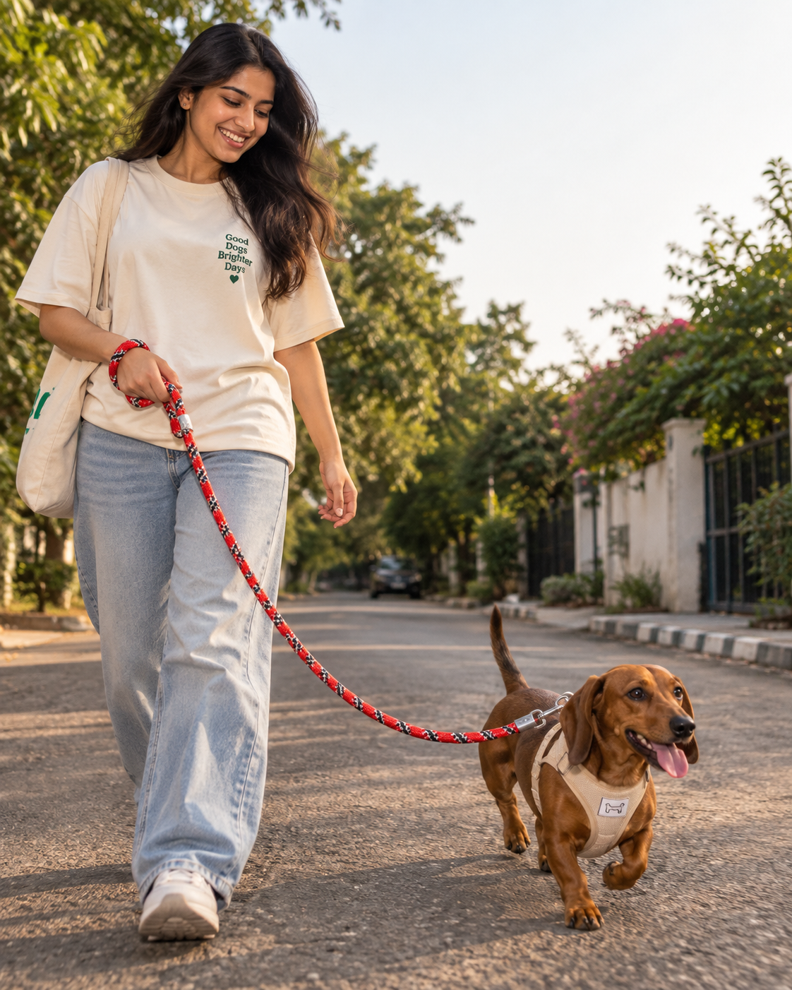TPL 12mm Rope Leash Red