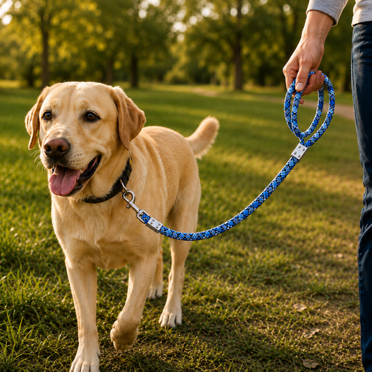TPL 22mm Nylon Rope Dog Leash Blue