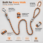 TPL 6mm Braided Rope Dog Leash Orange