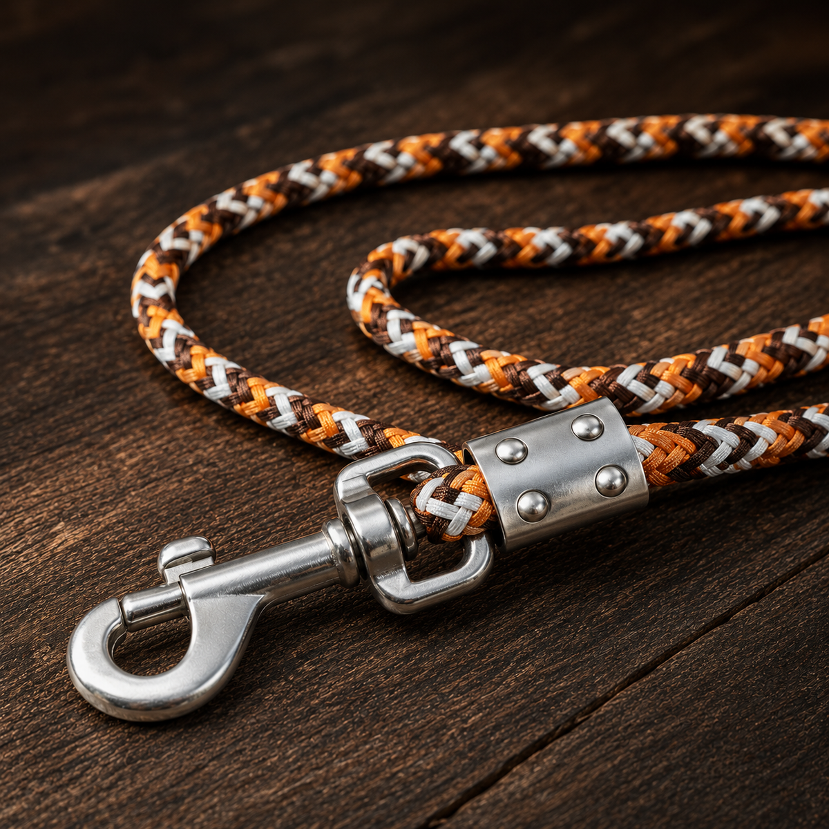 TPL 6mm Braided Rope Dog Leash Orange
