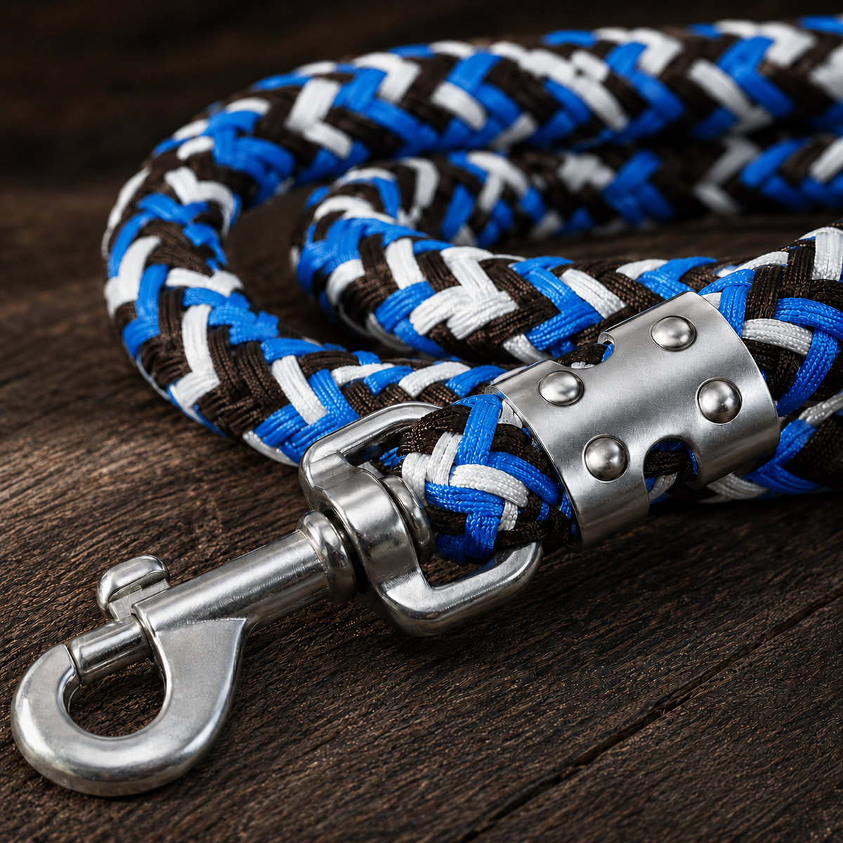 TPL 6mm Braided Rope Dog Leash Blue
