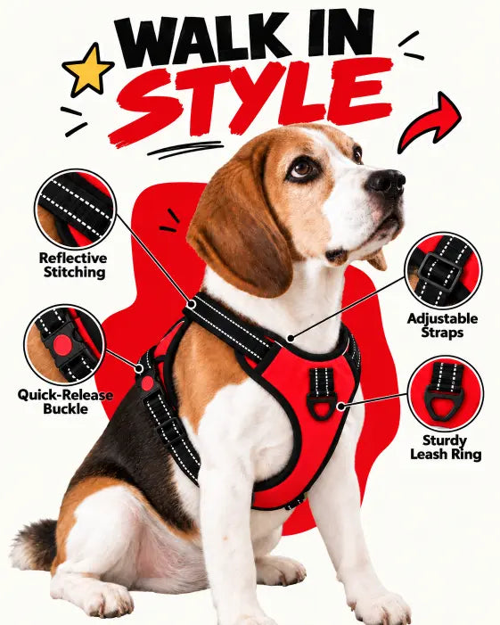TPL Reflective Dog Harness
