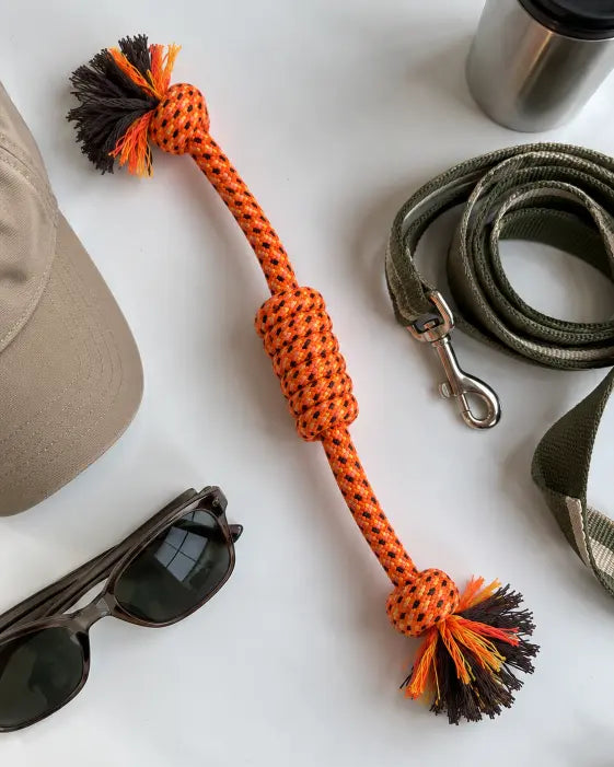TPL Orange Rope Tug Chew Toy