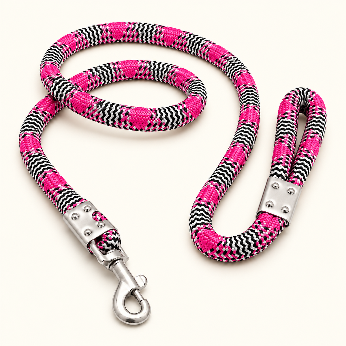 TPL 22mm Nylon Rope Dog Leash Pink