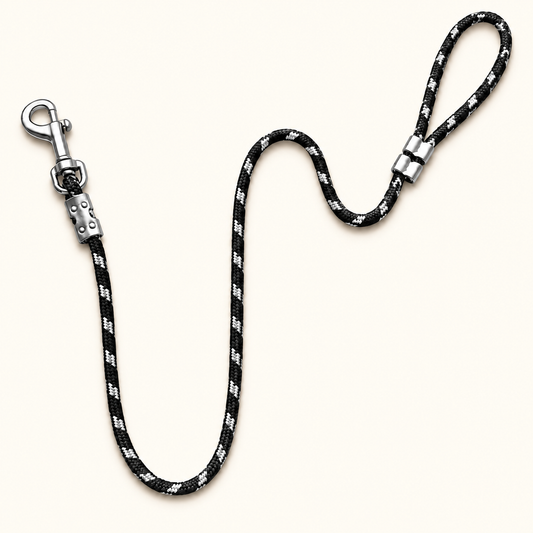 TPL 6mm Braided Rope Dog Leash Black