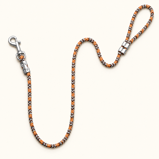 TPL 6mm Braided Rope Dog Leash Orange