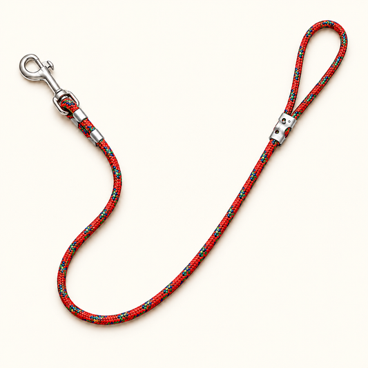 TPL 6mm Braided Rope Dog Leash Red